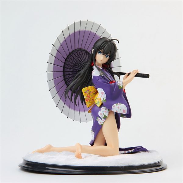 Figurines de dessin animé 14 cm Yukinoshita Yukino Kimono Ver Hentai Figure PVC Sexy Girl Modèle Adulte Jouets Anime Action Poupées Collection Modèle Cadeaux