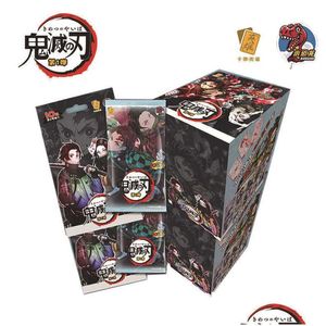 Cartoon Figuren 2022 Demon Slayer Kaarten Doos Hobby Collectie Tcg Playing Game Rare Card Kimetsu Geen Yaiba Voor Kinderen Gift speelgoed Drop Dh8L5