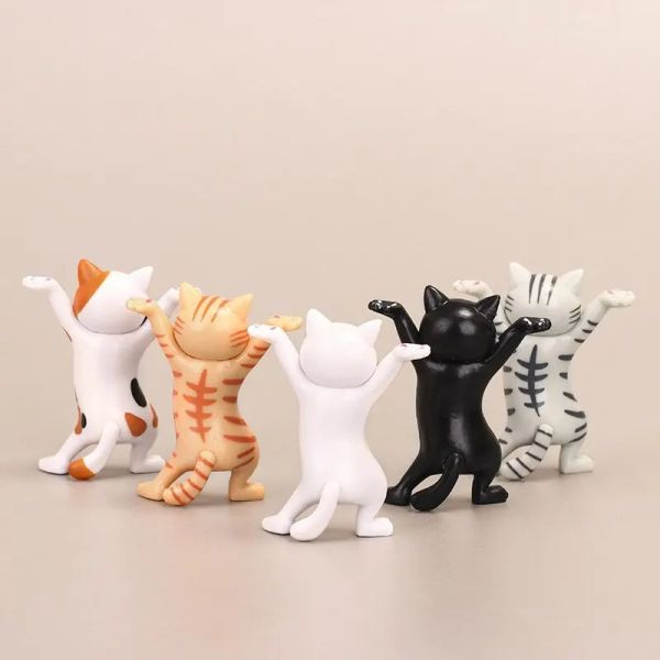 Figuras de dibujos animados 5 Modelos Dancing Cat Figura Decoración Animación Modelo Fashion Toy encantador Capsule de muñeca Pastel Drop entrega Juguetes Gif oTebf