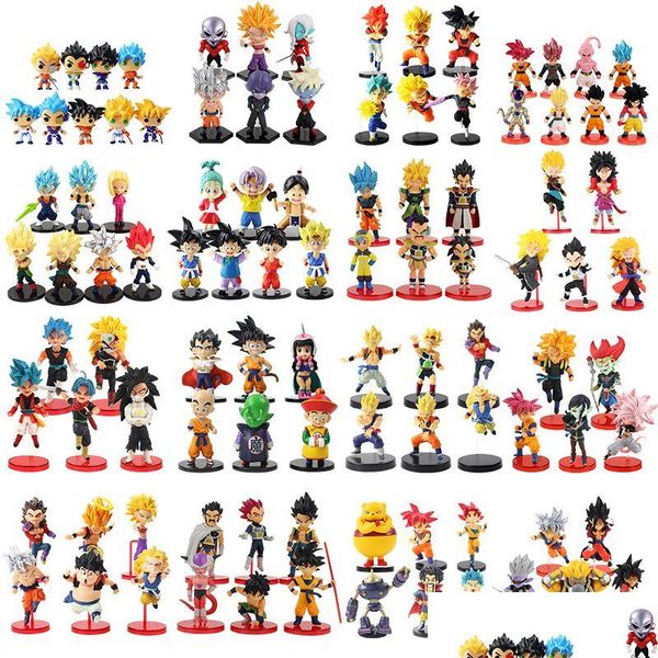 Figuras de dibujos animados Mini Figurilla Pvc Modelo lindo Figura Juguetes Muñeca Regalo para niños C0220 Drop Delivery Regalos Acción Dh4Zd