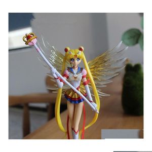 Figurines de dessin animé Sailor Moon Action Japon 16 cm Mercure Jupiter Vénus Figurines Modèles à collectionner Enfants Jouet Cadeau de Noël C0220 Drop Dh5C8