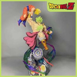 Figurines de dessins animés Survêtements pour femmes Broli Vs Goku figure Figure d'anime Figure Broli Pvc Gk statue poupée modèle collection bureau jouets cadeaux de Noël 240311