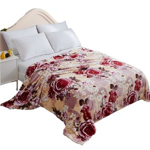 Couvertures de flanelle imprimées florales de dessin animé pour lits doux et chauds en polaire de corail, couvre-lit de canapé, couvre-lit Twin Queen Size T200901