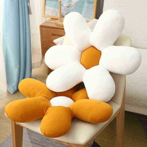 Dessin animé Fleurs Oreiller Câlins Mignon Doux En Peluche Fleur De Tulipe Canapé Chaise Lit Oreiller Tapis De Sol Filles Chambre Décoratif Cadeau J220729