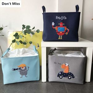 Cartoon vouwen wasmand opslag bin tas grote belemmeren opvouwbare kleding speelgoed houder emmer organizer box capaciteit 210609