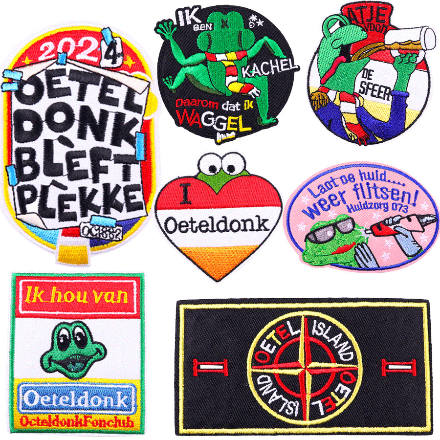 Cartoon kikker opstrijkbare patches voor kleding naai de geborduurde patch liefde reparatie stoffen voor kleding jeans rugzak jas DIY accessoire