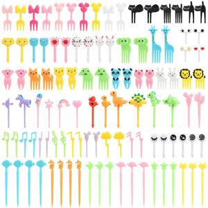 dessin animé Fruit Fork Bear Christmas Arc pour enfants Boîte Pick Pocke de dents animal Mini Cupcake Stick Cake Cake Bento 240422