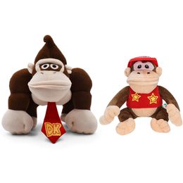 Juego de dibujos animados encantadores pequeños monos gorilla lujoso burro kong monkey peluche juguete juguete