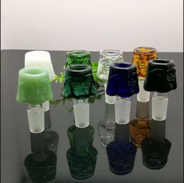 Cartoon Glass Bubble Head Glass Converter met verschillende kleuren Groothandel Waterpijpen Oil Burner Pipes Water Pipes Glass Pipe Oil Rigs 2023