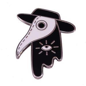 Cartoon gothic Bird Doctor Brooch Hard Enamel épingle Lavage de vos putains