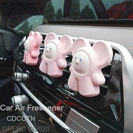 Cartoon Gypsum Little Mouse Car Ambientador Interior del coche Auto Interior Deco Aire acondicionado Salida Fragancia Clip L230523