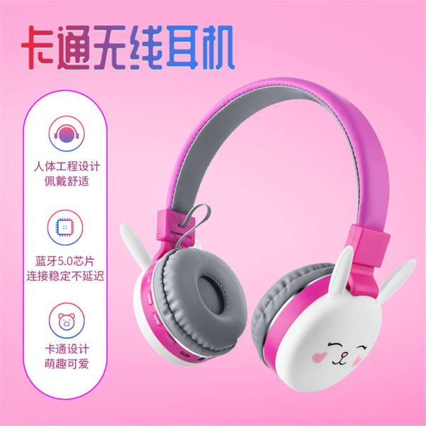 Cartoon Headset Bluetooth pour les chats, les lapins, les enfants et les étudiants, les écouteurs de musique de communication sans fil