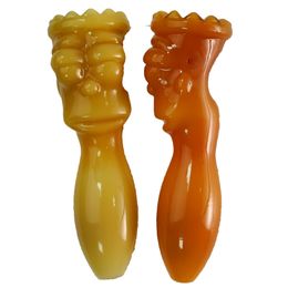 Cartoon Heady Glass Hammer Bubbler Pijpen 5 inch Smoking Lepel Water Pipe Oil Burner Amber Whelsale