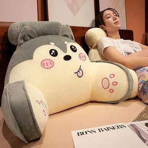 Cartoon Husky Lumbar Support Pillow Grote rugleuning Bed leeskussenstoel Sofa Tatami Lazy 231221