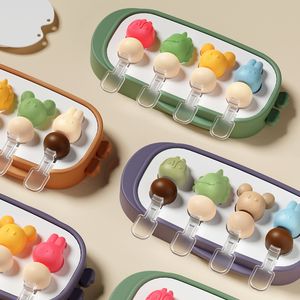 Cartoon Ice Cream Bar Ice Cream Silicone Mold Cute High Uiterg Level Home Made Popsicle Popsicle Mold Diy Ice Box