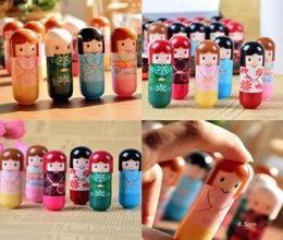 Cartoon Japanse pop hydraterende Kimono pop lippenbalsem schattig mooi patroon cadeau voor meisje dame kleurrijke meisje lippenbalsem Kawaii Prese6701190
