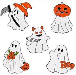 Dessin animé bijoux broches Halloween jour citrouille fantôme alliage peinture broche broche en métal