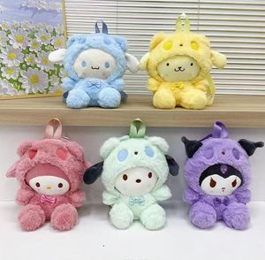 Cartoon kawaii pluche rugzak 22 cm nieuwe stijl cartoon pluche zachte ritszak gebouwde pluche tas voor meisjescadeaus