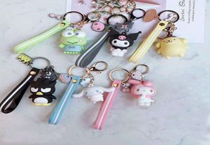 Cartoon Keychain PVC Key Chain Cinnamoroll Bad Badtz Maru mignon Funny Novelty Pendants de haute qualité Jewelry7876360