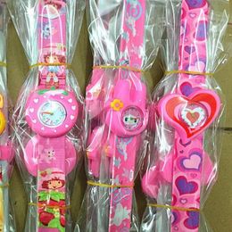 Cartoon Kid Watch Car Rabbit Bear Dier kleurrijke riem Snap Slap Horloges Series Leuke Silicone Candy Clock5708316