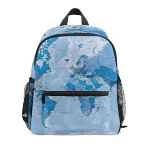 Cartoon Kids Backpacks Baby Toy Schoolbag Student Kindergarten Backpack map paint Cute Children School Bags For Girl Boy mochila X0529