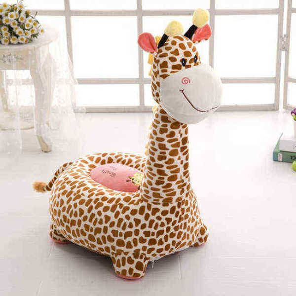 Dessin animé enfants sièges canapé confortable Pp coton Animal girafe petite grande taille bébé Portable chaise cadeaux pour enfants J220729