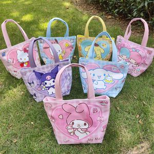 Cartoon Leather Hand Carrying Storage Bag Tote Lunchbox Bag Bento Bag Waterproof Widening Hand Carrying Anime Love Kurumi Happy Gift for Students and Children DHL