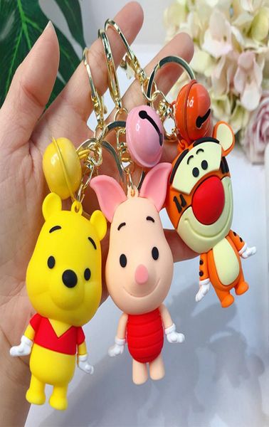 Cartoon Little Bear Lanyard Nice Tiger Stitch Pop Keychains For Women Bag Charm Hanger Car Keychain Children Childs Toy Gift9475835