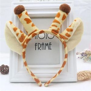 Bande dessinée belle peluche peluche girafe oreilles bandeau femme Cosplay accessoires cerceau de cheveux pour bande de cheveux de noël femmes accessoires de cheveux GC2409