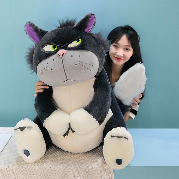 Juguete de peluche de gato Lucifer de dibujos animados, juguete de peluche Kawaii con relleno de animales, gato de Cenicienta Figaro japonés, regalo de cumpleaños para niñas