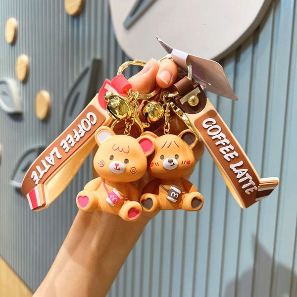 Cartoon Milk Tea, Teddy Bear Kechain, couple Doll, Handbag, Pendentif, Doll Doll, Car Keychain Pendant