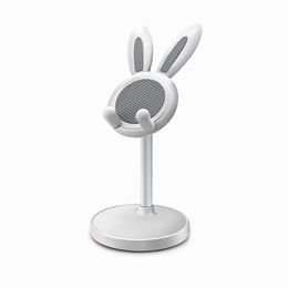 Dessin animé téléphone portable bureau lapin support réglable Portable support de téléphone portable pour ordinateur portable tablette téléphone avec emballage de vente au détail