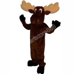Cartoon Moose Mascot Costumes Halloween Christmas Event Roleplaying Costumes Role Play Dress Fur Set kostuum