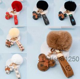 Cartoon muis Designer afdrukken sleutelhanger portemonnee sleutelhanger portemonnee hanger autoketting charme emmer tas bloem mini munthouder sleutelhangers trinket geschenken accessoires FJ1X