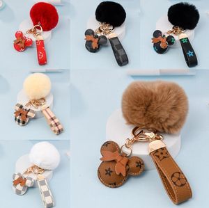 Cartoon Muis Designer Afdrukken Sleutelhanger Portemonnee Sleutelhanger Portemonnee Hanger Autoketting Charme Emmer Tas Bloem Mini Munthouder Sleutelhangers Trinket Geschenken Accessoires I8D5