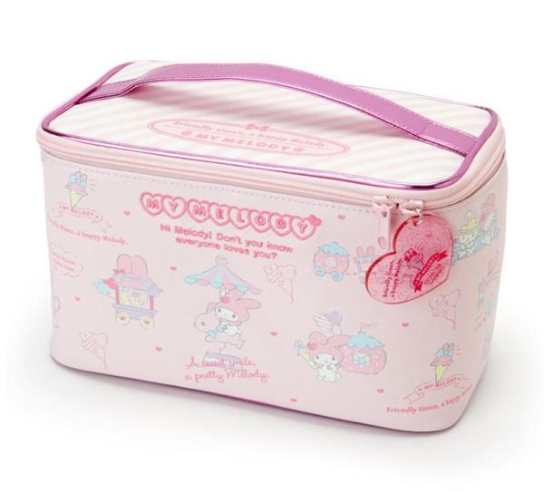 Dibujos animados My Melody Pink PU Bolsa de maquillaje de cuero Bolsas de cosméticos Caja de maquillaje Estuche de belleza para mujer Bolsa de aseo T2005199259074