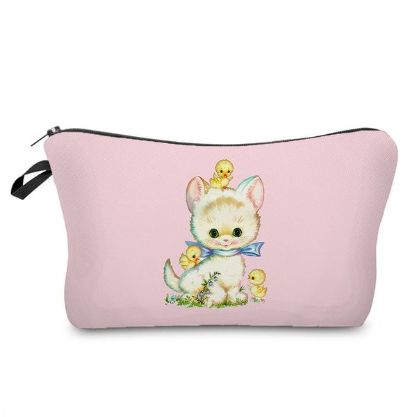 Dessin animé nouveau lapin sac de maquillage Style japonais Animal imprimé sacs à cosmétiques belle enfant sac de bonbons offre spéciale étuis à crayons sac de rangement