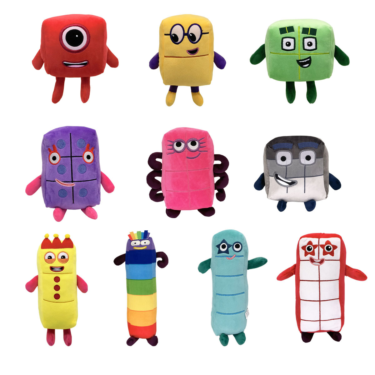 Cartoon Number Blocks Plush Doll Toy Educational Number Blocks Gevulde Movie TV Sereis Toys Kids Gift