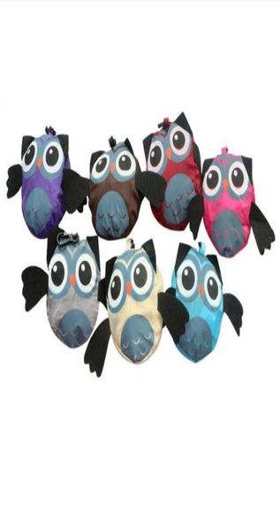 Sac à provisions de hibou de bande dessinée sacs d'épicerie pliables fourre-tout sacs à provisions en forme de hibou sac de rangement étanche réutilisable organisation de cuisine G7563559