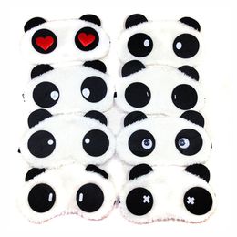 Máscara de ojo de panda de dibujos animados Favor de fiesta Máscara de ojo de sueño de felpa Viaje al aire libre Portátil 10 colores