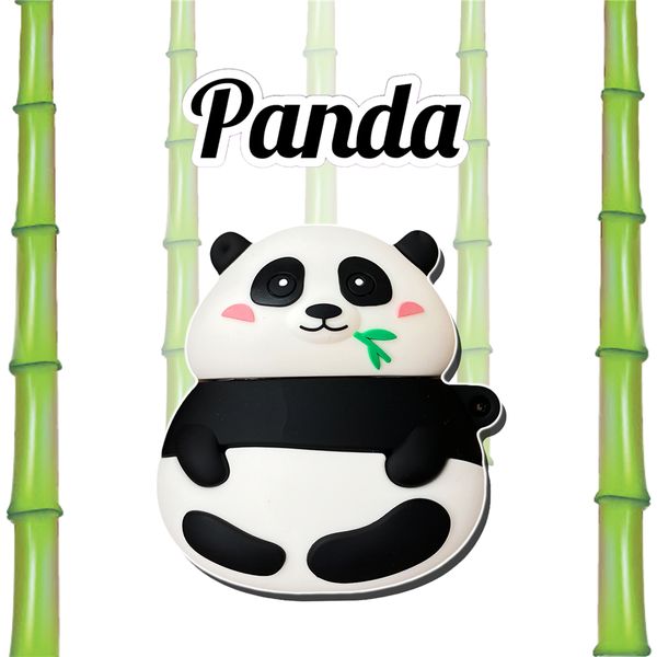 Panda de bande dessinée pour AirPods 1 2 pro étui 3D Panda dessin animé Silicone sans fil étuis pour écouteurs Airpod étui mignon couverture