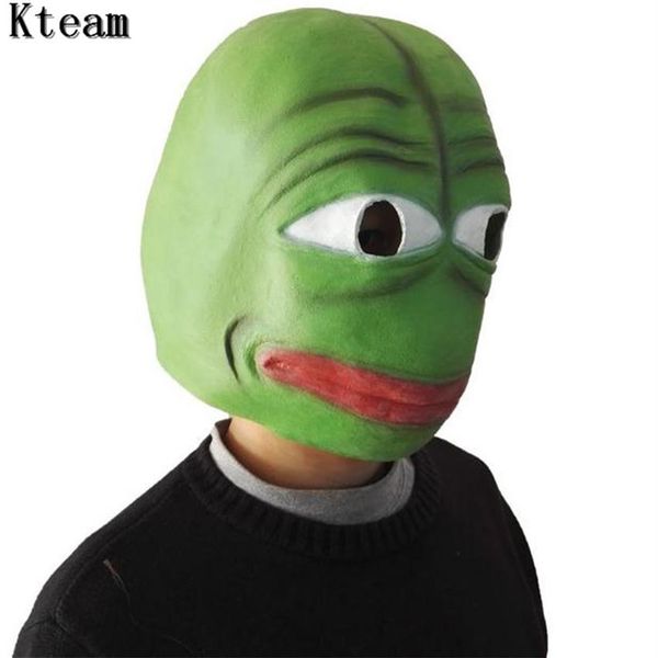 Dessin animé Pepe la grenouille triste masque en latex vente réaliste masque de carnaval pleine tête célébrations fête Cosplay2210