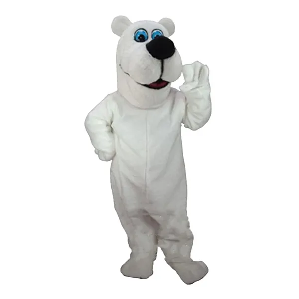 Disfraz de mascota de oso polar de dibujos animados, tocado de marioneta de Panda blanco, ropa de personaje de Anime, disfraces, traje de desfile de Halloween personalizado