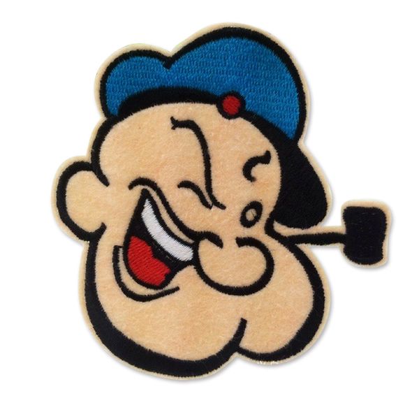 Dessin animé Popeye le marin homme brodé fer sur patchs pour vêtements filles garçons vêtements Badges autocollants Appliques en gros