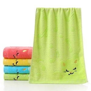 Dessin animé impression bébé serviette mignon Superfine Fiber enfant serviettes de bain enfants cuisine salle de bain essuyer lavage tissu cadeau 25*50 CM