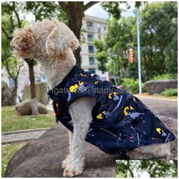 Hondenshirt met cartoonprint Klassiek pleviersweatshirt Ontwerper Dun ademend tops Jack Franse Emmer Schnauzer Drop Delivery Dh0S5