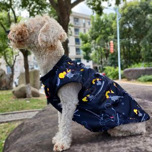 Cartoon Print Dog Shirt Classic Pullover Dog Dogshirt Designer Minage Breatch Dog Tops Veste Français Bodet Schnauzer