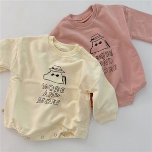 Cartoon afdrukken Lange mouw jumpsuits voor baby's herfst baby jongens meisjes casual coveralls 210508