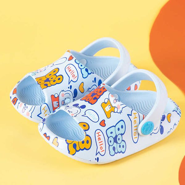 Impresiones de dibujos animados Niños Zapatillas de casa Niños Playa Baño Natación para niños Niñas Moda EVA Antideslizante Toboganes de verano Lindo 210712