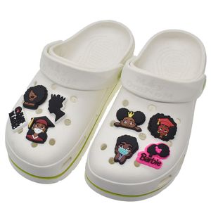 Cartoon PVC Shoe Charms Cute Garden Shoe Decorations Buckle jibz for croc Accessories Wristband Kids X-mas